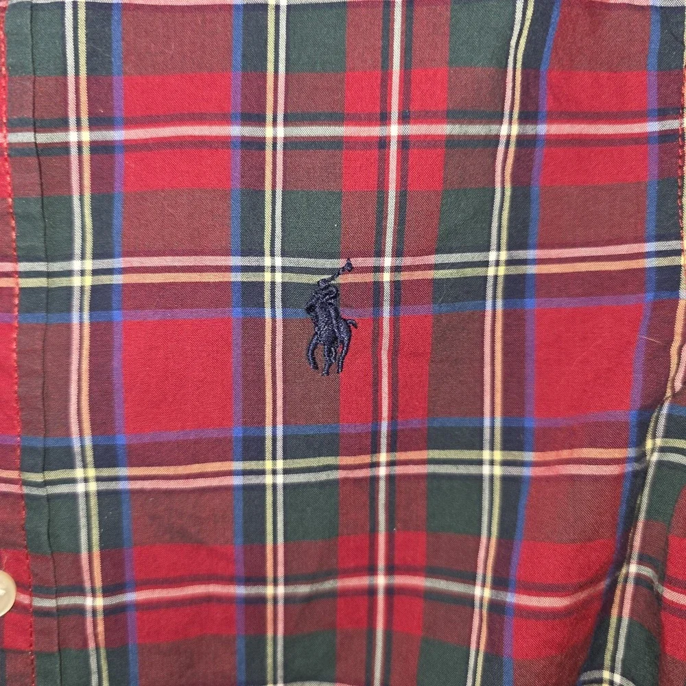 Ralph Lauren Boys Size 8 Tartan Plaid Holiday Christmas Button Down Long-sleeved